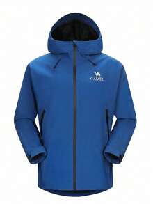 CAMEL CROWN Men's Letter Print Zip-Up Hoodie - Ice Blue - View 6