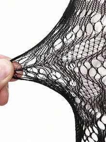 1pcs Women's Purple Fishnet Bodysuit, Sexy Lingerie, Hollow Out See-Through Mesh Tight Suit, Sexy Leopard Print Fishnet Stockings, Full Body Pantyhose, Women's Bodystocking, Backless Sleepwear Lingerie, Suitable For Any Season - màu đen - Xem 10