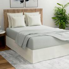 Today s Home Contemporary Tailored Bed Skirt Microfiber 14" Drop Length Twin Ivory - Marfil - Ver 5