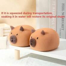 可爱水豚造型沐浴海绵 - 萌趣设计，二合一沐浴工具兼浴室装饰 | 超柔软低刺激，温和去角质 | 适用于面部/身体护理及居家SPA | 高品质 | 绝佳礼物（生日/乔迁之喜）+ 也适合自用 | #美容爱好者必备 #多功能沐浴海绵 #个人护理工具，如运输过程中受压，浸泡于水中即可恢复原状 - 彩色 - 查看 13