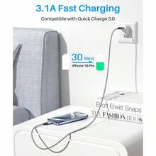 Protector Cable Funda Cargador Accesorios Teléfono Organizador Cordón - 09m - Ver 1