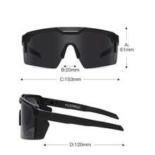 2025新款高端蓝、绿、红镜片男女通用超大户外运动安全时尚眼镜，时尚设计，防紫外线，适合骑行、驾驶、钓鱼、山地自行车、夏季旅行、舒适休闲佩戴、工作眼镜（不含包装盒） - 多色 - 查看 4