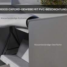 Garden Swing Cover, Waterproof Protective Cover With Sun Protection, Oxford Fabric, Grey, 177 X 114 X 152 Cm - Grey - View 5