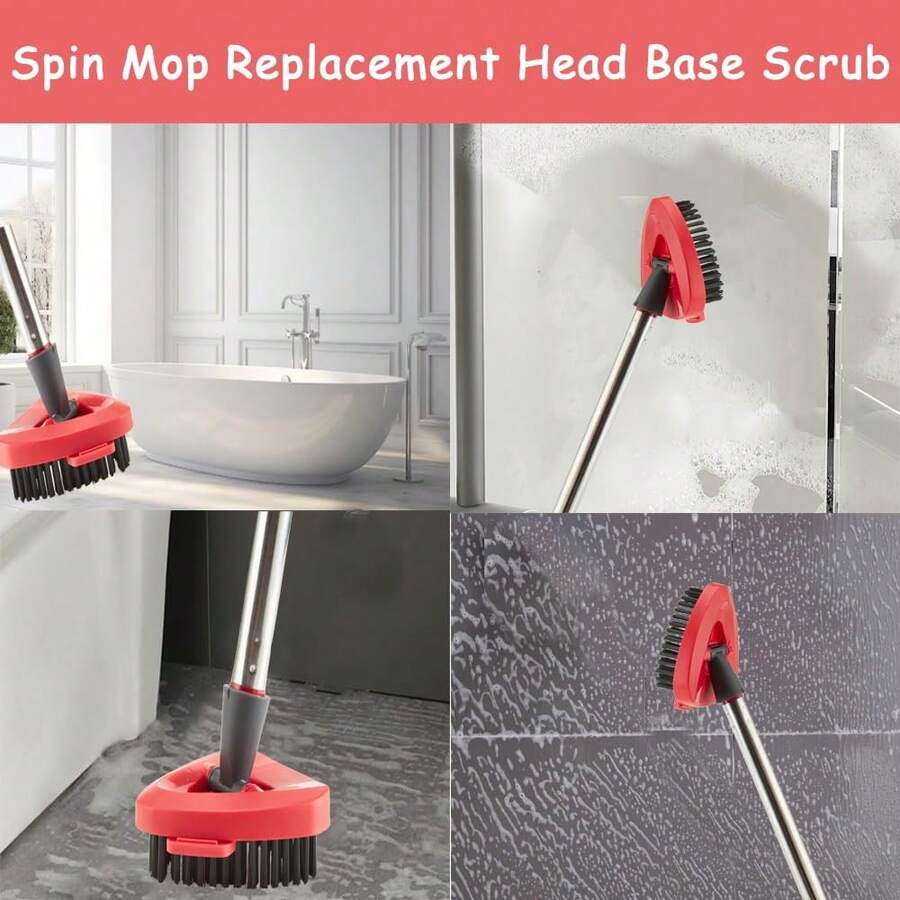 Scrub Brush Mop Head Replacement For O Cedar 2 Tank System, Stiff Bristle Brush Floor Scrubber Replace Head Base Fit For Ocedar Microfiber RinseClean Spin Mop For Bathroom, Kitchen, Tub, Tile - 彩色 - 查看 1