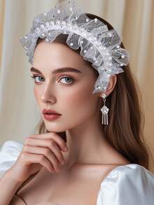 Handmade Elegant Purple Butterfly Wide Headband, Suitable For Weddings, Parties, And Daily Wear, Graceful Accessory For Women, Valentine's Day, Holidays Head Accessories - Purple - View 9