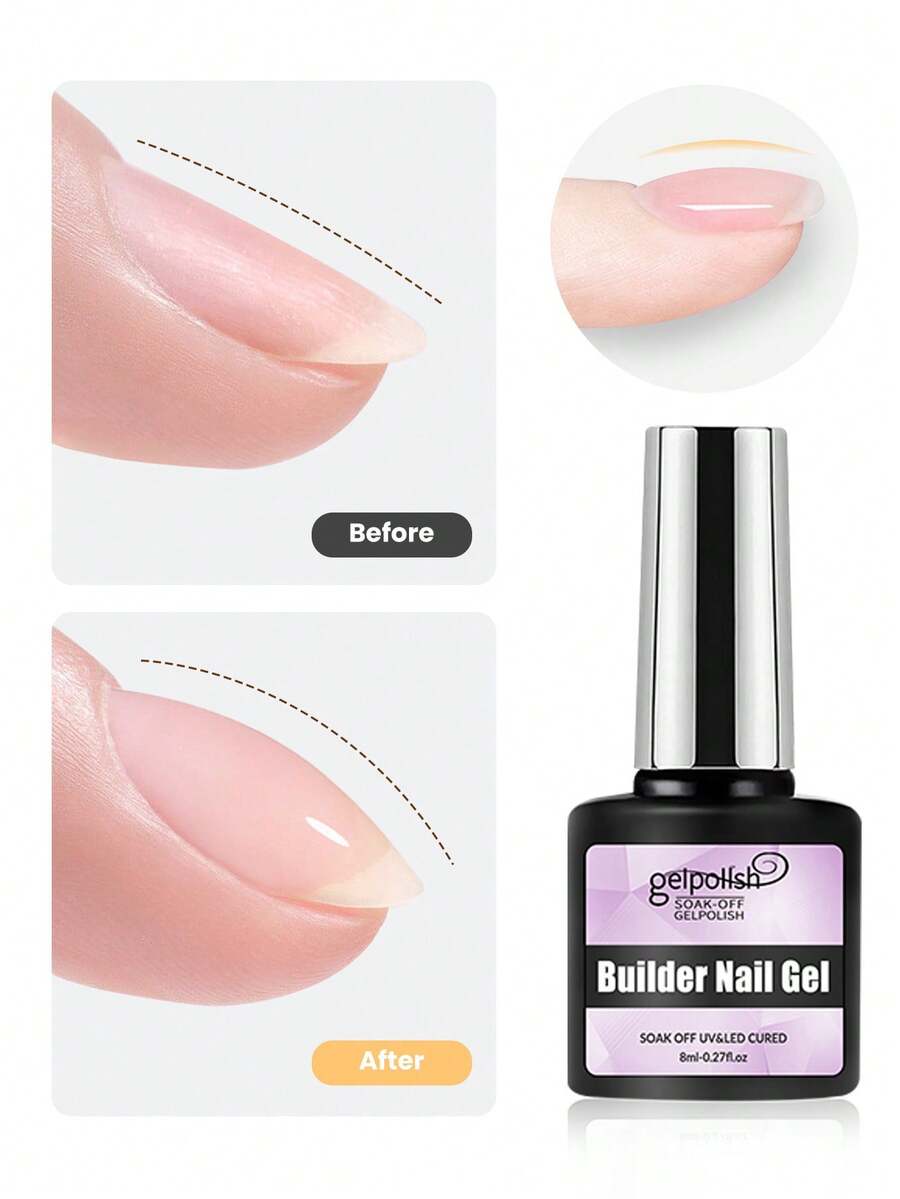 Clear Building Nail Gel Nail Polish For Strengthener Gel Extension Gel Base Coat In A Bottle Soak Off Uv Led Gel Nail Extension - Clear - View 1