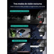 ANBIUX 4K 8MP Camara de  Exterior 2.4G/5G Cámara de  con Lente Doble Visión Nocturna Color 30M Seguimiento automático Sirena Audio Bidireccional IP66 poyo Alexa-0003 - A22YQ - Ver 4