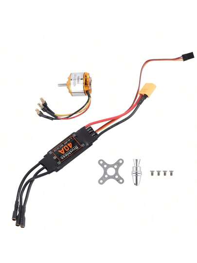 EstiloRC Motor ESC, 1000KV Motor Motores EléCtricos Y Piezas Motores Completos 40A Brushless ESC Set Accesorios Compatible Con RC Drone HelicóPtero ModeloVersióN Mejorada