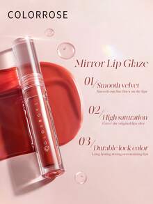 COLORROSE 1件 5.5ml CR402 鏡面亮澤唇釉，絲滑柔順，天鵝絨高飽和透明保濕奶油質地，持久輕盈鮮豔顯色，適合女性與女孩日常通勤、辦公、派對使用 - 402 - 查看 4