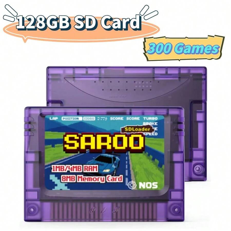 EPICJOY SAROO Optical Drive Emulator SDLoader FlashCart 1MB/4MB RAM 8MB Card - 紫色 128GB - 查看 1