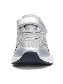 儿童网面透气运动鞋，男女通用，防滑软底，多功能校服休闲鞋 - 銀色 - 查看 4