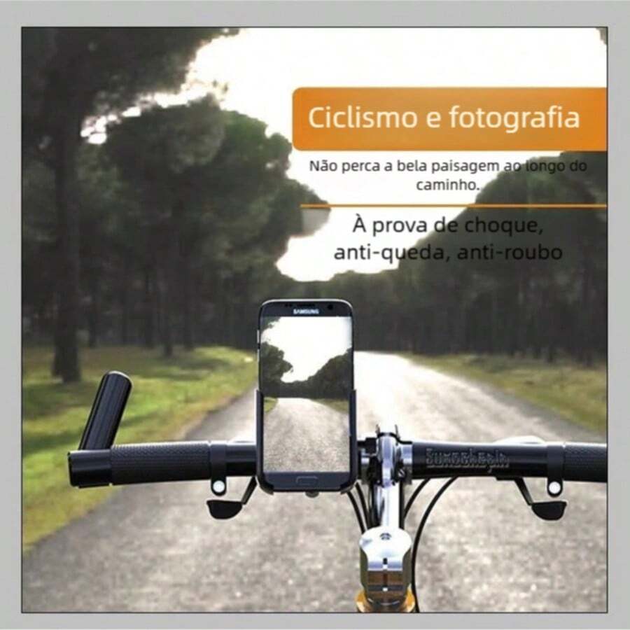 Aluminum Alloy Motorcycle/Bicycle Phone Holder For 4-7 Inch Smartphones/GPS 20-30mm Motorcycle Mount - Black - View 1