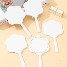 5pcs Cute Flower Handheld Mirrors, With Floral Handle And Surface - Portable Mini Makeup Mirror, Suitable For Students - Pink, Light Blue, Light Purple, Black, White - Travel-Friendly Compact Mirror, Ideal For On-The-Go,Giveaways,Travel,Cheap Stuff,Travel Essential - Multicolor - View 15