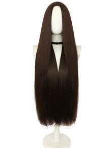 Tóc giả dài thẳng 40 inch kiểu lưới hoa hồng, tóc giả cosplay cho nam và nữ, mái dài rẽ ngôi giữa, thích hợp cho hóa trang, sợi tổng hợp chịu nhiệt. - Nhiều màu - Xem 18