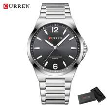 Đồng hồ nam CURREN chống nước, thời trang, máy quartz, dây đeo thép không gỉ, kim dạ quang, hiển thị ngày. - Nhiều màu - Xem 16