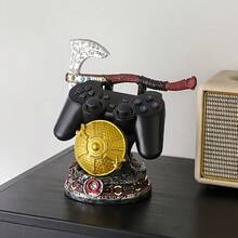 1pc Demon Face Warrior Sword Controller Stand, Compatible With PS/-, Resin Gaming Accessory, Demon Themed Figurine, Gamer Gift, Home/Office Independent Console Display Stand (No Electronic Components, Handmade With Minor Imperfections) - Multicolor - View 11