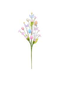 1件复活节装饰品，包括可爱的粉彩复活节兔子和闪亮的复活节彩蛋，饰以蝴蝶和小花，点缀在人造树枝上，适合DIY派对花束、家居餐桌装饰、复活节节日装饰和工艺品制作配件 - 充满活力的装饰树枝，是春季节日庆祝活动、家居装饰品和易于使用的插花用品的理想之选。 - 彩色 - 查看 8