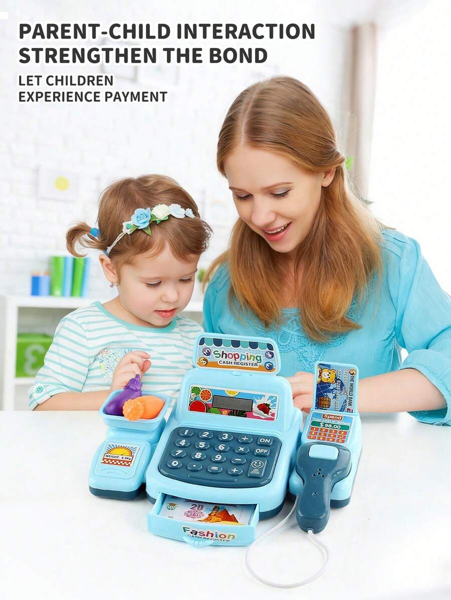 Children's Play House Game, Children's Supermarket Cashier Game, Children's Supermarket Cash Register, Cashier, Accounting Game, Supermarket Checkout Game, Supermarket Toy With Scanner, Math Learning Tool With Calculator, Imagination Game, Calculation Game, Checkout Game, Price Settlement Toy