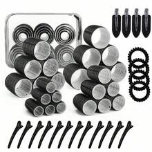 Bộ lô cuốn tóc, 4 kích cỡ với 16 kẹp và 24 lô cuốn tóc - Lô cuốn tự dính cho tóc dài/ngắn, lô cuốn nhiệt cho kiểu tóc chuyên nghiệp như ở salon, bộ dụng cụ tạo kiểu tóc, dụng cụ làm tóc cho tiệm cắt tóc, dụng cụ làm đẹp du lịch thiết yếu, sản phẩm chăm sóc tóc, bộ dụng cụ tạo kiểu tóc và phụ kiện tóc. - Nhiều màu - Xem 13