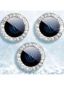 3 piezas Protector de lente de cámara con cristales de colores compatibles con Apple 17/17Air/17pro/17promax/16/16pro/16plus/16promax/16 14 Pro 6.1 Pulgadas /14 Pro Max 6.7 Pulgadas, Cubierta de cámara de cristal templado con diamantes artificiales brillantes compatibles con Apple 14 Pro Max /14 Pro/15/15Promax/15Pro [Ajuste perfecto] - Diamante artificial multicolor aplicable a protección diaria, oficina, hogar Protección de cámara de teléfono brillante, a prueba de agua, a prueba de golpes, resistente a arañazos - Azul - Ver 14