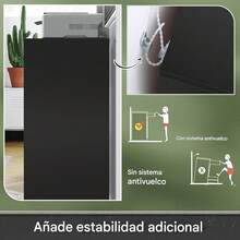 Cómoda de Madera con cajones y archivador, Cofre de Almacenamiento con Ruedas (Blanco) - Negro - Ver 11