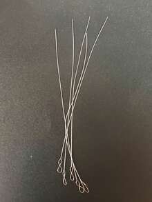 Ultra-Fine Big Eye Beading Needles, Handmade DIY Beading Tools, Beading Threader Needles 0.15/0.2/0.3/0.4/0.5/0.6/0.7mm - Silver - View 9