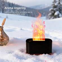 Difuzor de aromă cu șemineu simulat USB, umidificator durabil pentru dormitor, difuzor de aromă pentru șemineu de acasă, umidificator, electrocasnice, rechizite de birou, umidificator pentru o singură cameră, cadou de sărbători, cadou de ziua de naștere - Multicolor - Vizualizare 6
