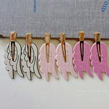 Cute Angel Wings Fun Hairpin Seamless Hairpin Korean Dopamine Makeup Plus Side Panel Bangs Clip Hair Accessories - 粉色 - 查看 4