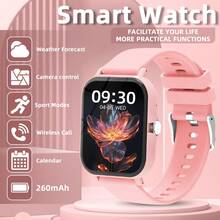 全新升级智能手表，1.83英寸高清大屏 | 260mAh长效电池 | 无线通话和音乐控制 | 多种运动模式健身追踪器 | 男女皆宜的圣诞礼物