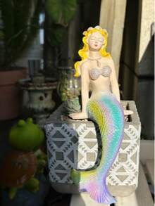 Aquarium Landscape With Miniature Mermaid Design, Home Decoration, Garden, Terrace, Patio Decoration, Desk, Home Resin Decoration, Swimming Pool, Balcony Layout.