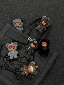POP MART Hirono Road Journal Series Blind Box Plush Keychain Figur Beruang Koleksi Dekorasi Meja Hadiah, Cocok Untuk Penggemar Anime Dan POP MART (Kotak Tunggal) - MultiWarna - View 3