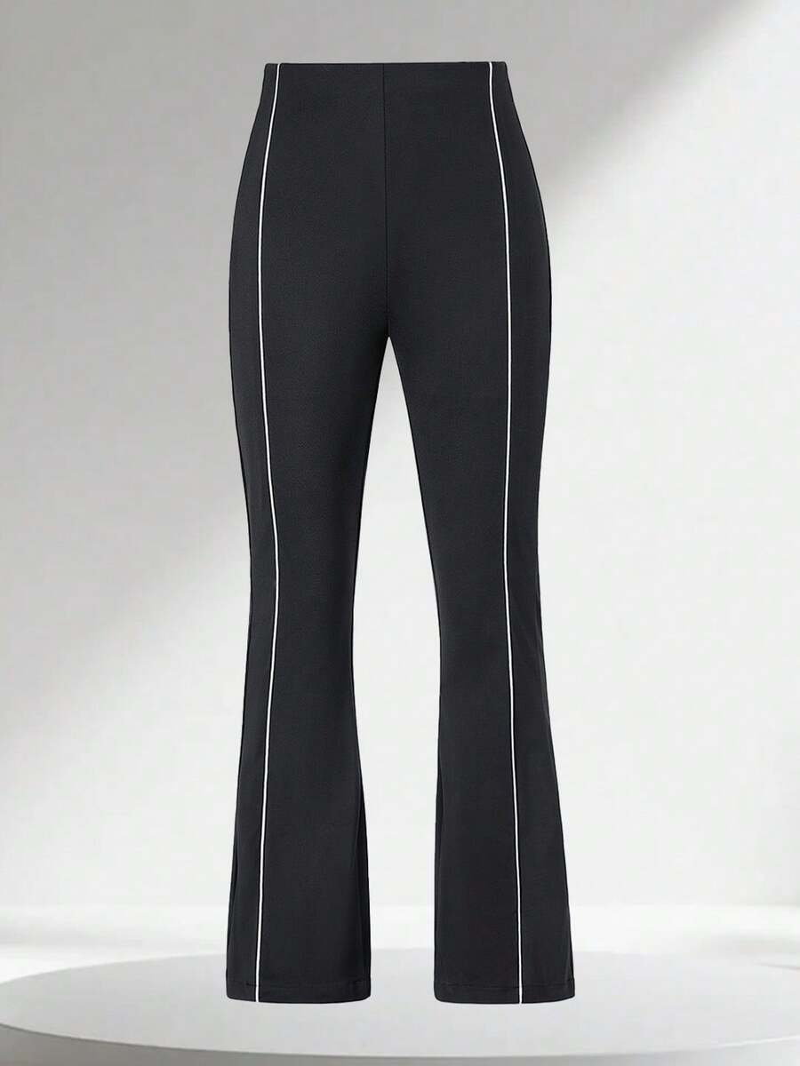 Women's Best Selling New Flare Leg Pants With Tummy Control, Casual Outdoor Daily Wear Slimming Versatile Trousers - Black - View 1