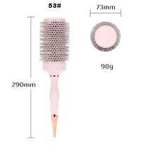 陶瓷铝管卷发梳，沙龙卷发梳，尼龙猪鬃造型梳，卷发卷发梳，内卷蓬松卷发梳，耐热铝管卷发梳，耐热尼龙管造型梳 - 粉色 - 查看 8
