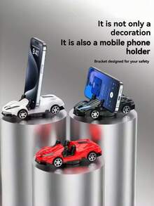 1 pieza Soporte de teléfono giratorio multicolor para el tablero - Diseño de coche deportivo Soporte de manos libres ajustable, se adapta a todos los interiores de vehículos, material resistente estilo deportivo - Soporte giratorio para teléfono en el tablero - Ver 6