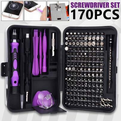 Screwdriver Set 170 In 1 Magnetic Repair Tool For Laptop PC Phone Precision Kit 170 In 1 Precision Screwdriver Set Phone Laptop PC Electronics Repair Tool Kit