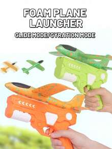 1pc Outdoor Foam Airplane Launcher Toy, Foam Dart Shooter Toy, Manual Powered, Kids Airplane Launcher Gun, Battery-Free, Foam Airplane, Suitable For Backyard/Park/Beach Outdoor Play, Family Interactive Outdoor Sports Game, Parent-Child Flight Game, Christmas/Halloween/Easter/New Year/Birthday/Children's Day Gift For Boys And Girls 3-12 Years Old - Multicolor - View 7
