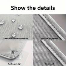 壁挂式双层悬挂收纳架 - 防水牛津布浴室置物架，带粘钩，无需钻孔，可存放洗漱用品 - 彩色 - 查看 4