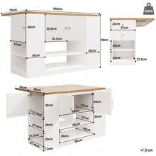 Buffets & Sideboards - White + MDF+Metal - View 7