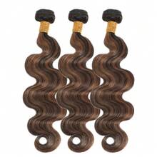 ZHENDEFA Ombre Human Hair Bundles P1/30 Body Wave Bundles Human Hair Highlight 1/3/4 Bundles 100% Unprocessed Brazilian Virgin Weave Human Hair Extensions