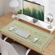 ICasso - Computer Mouse Pad For Keyboard And Mouse, Large Non-Slip Mouse Pad With Stitched Edges For Computer, Light Green - 80*30*0.2cm - View 2