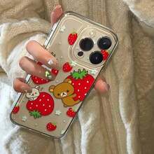 Red Straw Hat Rilakkuma Bear Compatible With Apple 17 Phone Case 16 Plus Soft Case 15 Cartoon 14 Creative 13. Christmas Accessories. 16 Case Pink Christmas Phone Cases Cover 17 Pro Max New Year Mobile Phone Case Cute Phone Cases Fall Funda Para Rilakkuma Fundas Bear Phone Case Anime Mobile Phone Case Gifts For Women Gifts For Men 17 Pro Max Case Y2k Phone Case Phone Cases 14 Phone Case 16 Pro Max Case Gifts 2026hot - LM Red Hat Rilakkuma [Vỏ không gian trong suốt] - Xem 4