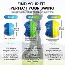 FINGER TEN Golf Swing Trainer With Adjustable Lanyard, Portable Golf Swing Practice Aid, Suitable For Beginner Men And Women, Corrects Posture, Available In 3 Colors And S/M/L Sizes - Blue - View 3