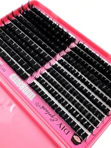 100D+200D Fluffy Lash Cluster, 16mm & 18mm Thin Individual Super Dense Lashes, D Curl Lash Cluster, 260pcs, DIY Lash Extension At Home, Dense Individual Lashes, DIY Hedgehog Lash Extension, Cartoon Style Lash Cluster - D - View 5