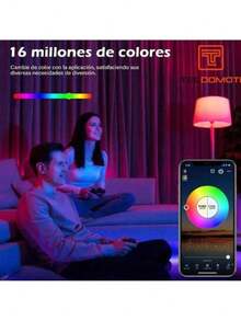 EstiloFoco Inteligente WiFi, Multicolor + Luz Blanca Cálida (LED RGBW), Compatible con iOS, Android, Alexa y Asistente de  para redes de 2.4 GHz (No Requiere Hub), 10W, Dimmeable Desde App TECDOMOTIVersión mejorada - 1 - Ver 3