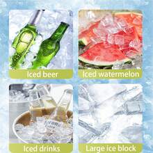 Large Ice Cube Mold, Ice Tray, Ice Maker, Silicone Large Square Ice Cube, Household Frozen Ice Cube, Homemade Magic Tool - Multicolor - View 7