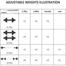 Weights Dumbbells Set, Adjustable Dumbbell Sets 22Lbs 44Lbs 66Lbs 88Lbs With Solid Steel, Barbell Free Weight Set With Connector Workout Home Gym Equipment For Men Women Strength Training Shaping - màu đen - Xem 10
