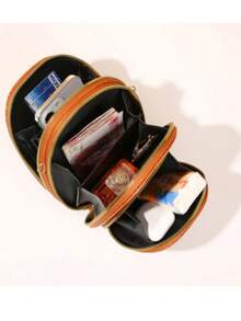 Bolsa Hombro Cruzada Bandolera Mujer Casual Juvenil, Mini Bolso para Celular Moderno Varios Compartimientos, Bolso Cruzado - Negro - Ver 4