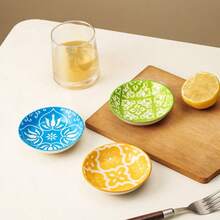1pc Bohemian Ceramic Flavor Dish Dip Dish - Multicolor - View 6