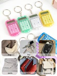 1个/2个迷你翻页计算器，口袋大小的便携式8位电子计算器，创意钥匙扣计算器，适合学生、办公室、送礼、学校、会计、车钥匙、日常携带、户外活动、生日、周年纪念、毕业礼物，可送给女朋友、男朋友、父亲、兄弟、同学、朋友 - 彩色 - 查看 11