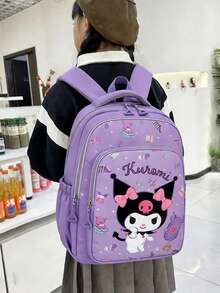 Sanrio 3件套  Melody背包，防水大容量，午餐包/笔袋，多口袋设计，可爱动漫返校必备，情人节/毕业礼物，书包